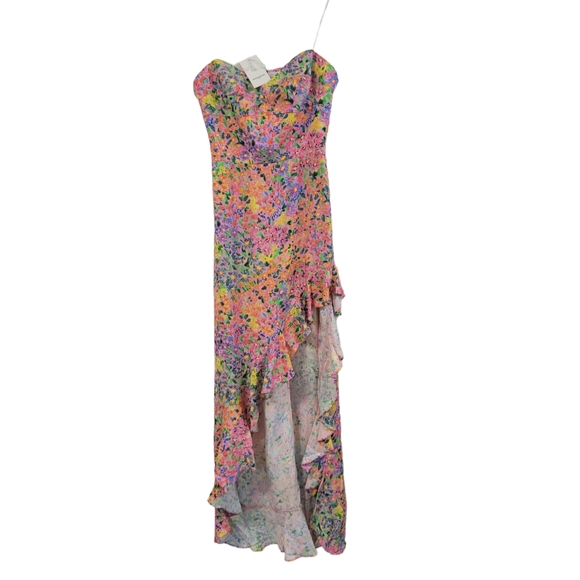 New Amanda Uprichard New York Women's Amalia Gown Strapless Maxi Dress Large L - Picture 4 of 7